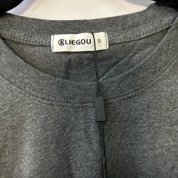 KLIEGOU Men’s Short Sleeve Crew Neck T-Shirt Super Soft Size Small Gray NWT - Picture 4 of 5
